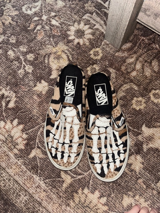 Vans Shoes - Vans Leopard Print Slip-On with White Graphic
